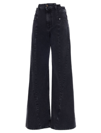 Jeans asymmetrical waist #