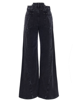 Jeans asymmetrical waist #