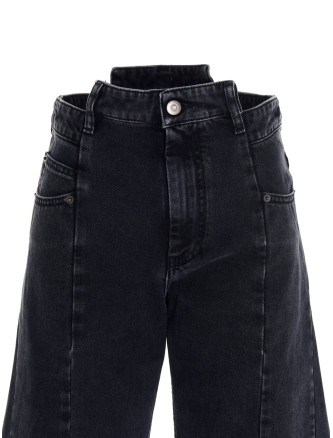 Jeans asymmetrical waist #