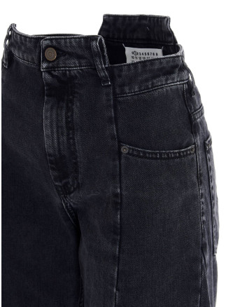 Jeans asymmetrical waist #