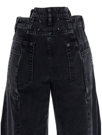 Jeans asymmetrical waist #