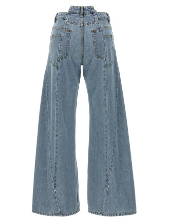 Jeans asymmetrical waist #