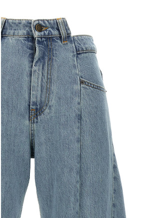 Jeans asymmetrical waist #