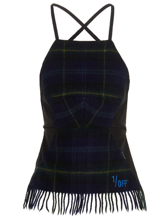 'Checked scarf' top #1