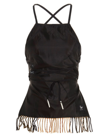 'Checked scarf' top #