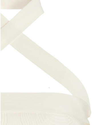 Asymmetric shoulder knit top #