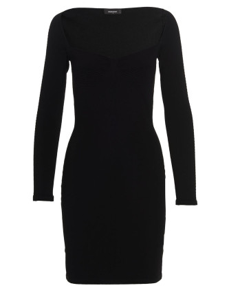 Ribbed viscose dress