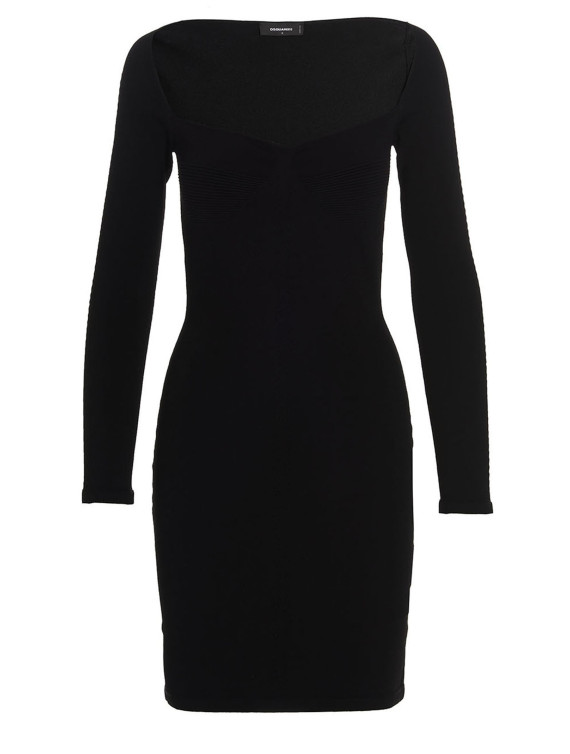 Ribbed viscose dress #1