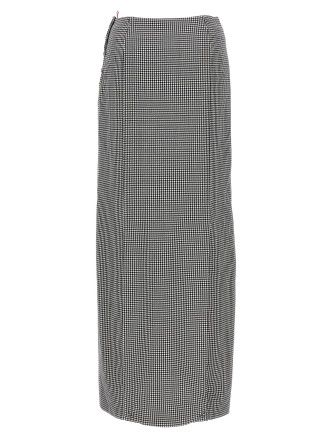 Pied de poule long skirt #