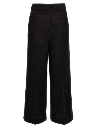 Cropped bouclè pants