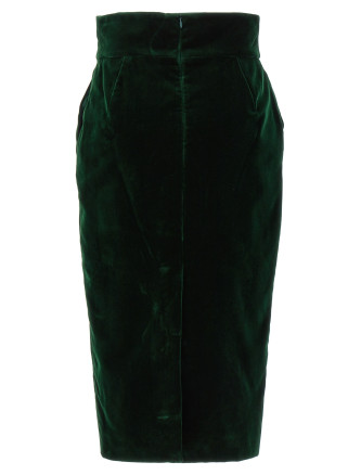Velvet midi skirt #