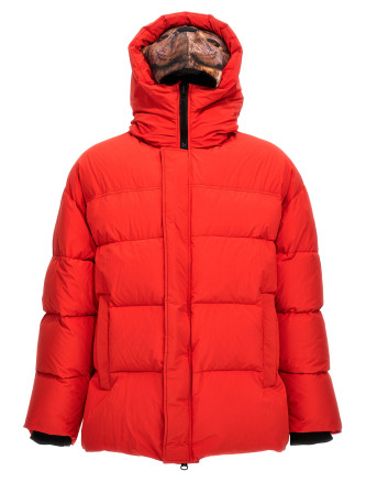 'Animal trim' down jacket