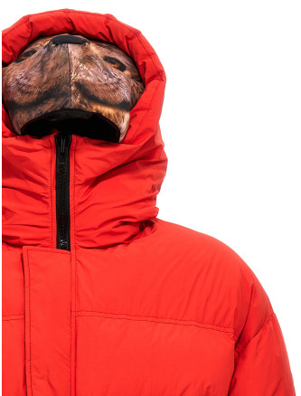 'Animal trim' down jacket #