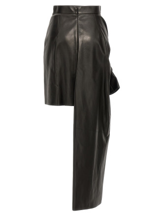 Maxi bow leather skirt #