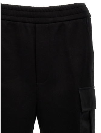 Nylon insert cargo joggers #