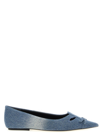 'The Denim Kat' ballet flats