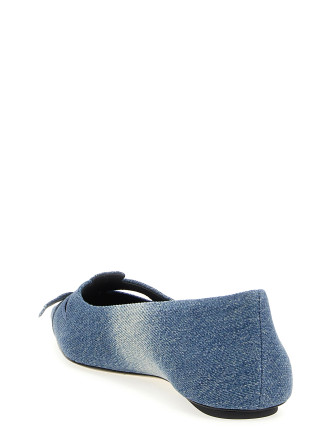 'The Denim Kat' ballet flats #