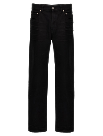 Crinkled effect jeans