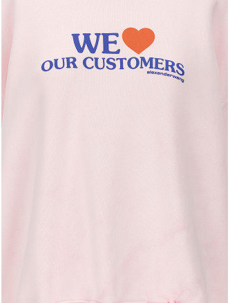'We Love Our Customers' sweatshirt #