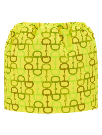 Horsebit print skirt #