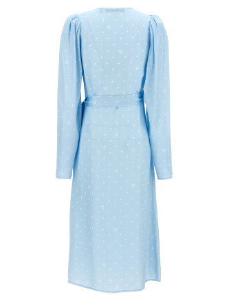 'Textured Midi Wrap' dress #