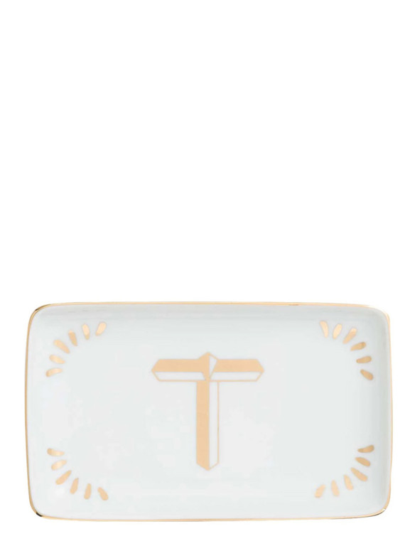 Rectangular letter 'T' valet tray #1