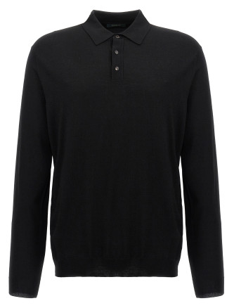 Wool polo shirt