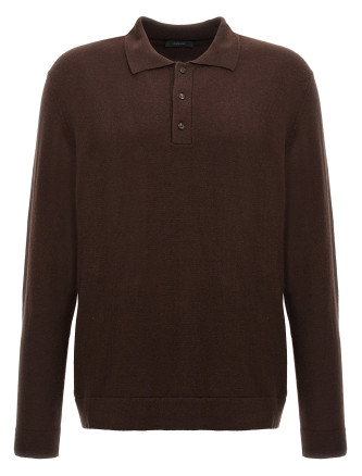 Cashmere wool polo shirt