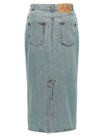 Rivets denim skirt #