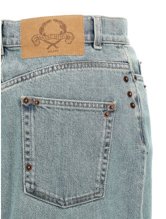Rivets denim skirt #