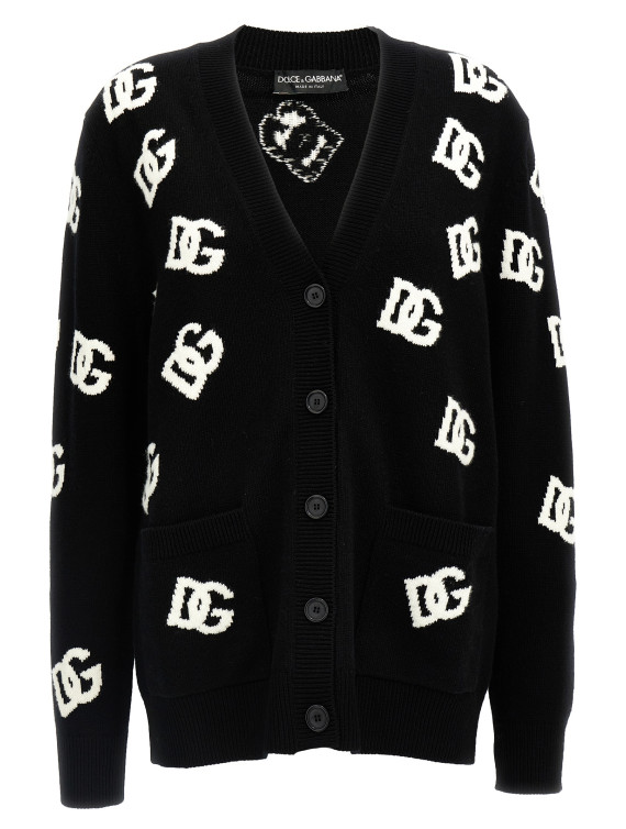 Jacquard logo cardigan #1