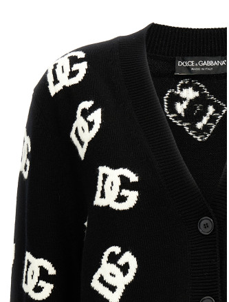 Jacquard logo cardigan #