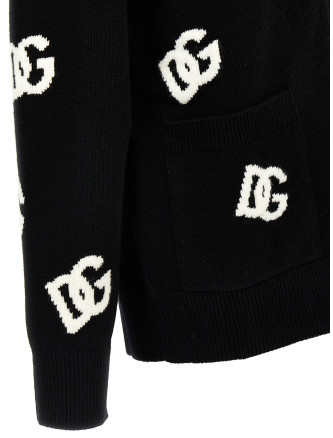 Jacquard logo cardigan #