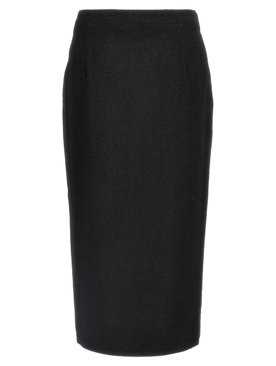 Midi tweed bouclé skirt #1