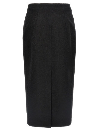 Midi tweed bouclé skirt #