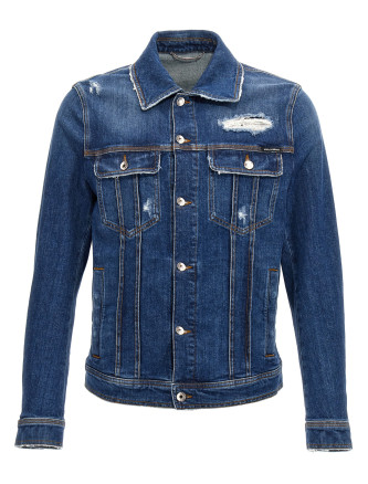 Denim jacket with used effect