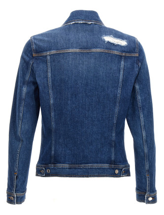 Denim jacket with used effect #