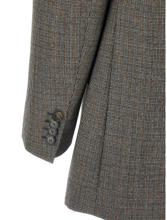 Single-breasted micro houndstooth blazer #