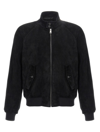 Suede bomber jacket