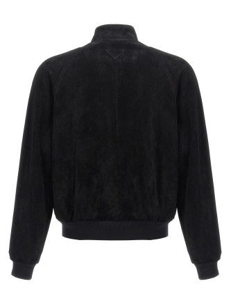 Suede bomber jacket #