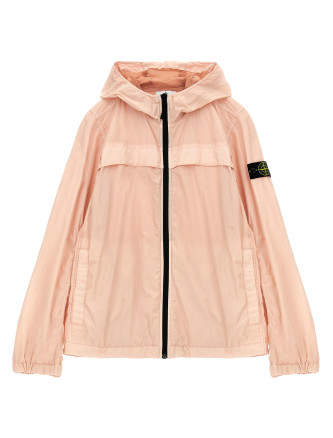 Logo badge hooded jacket