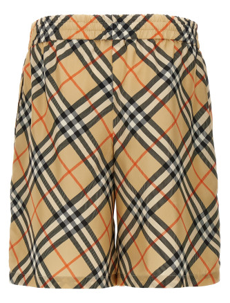 Check silk bermuda shorts #