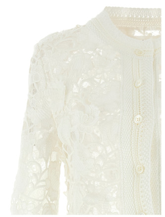 Macramé tulle cardigan #