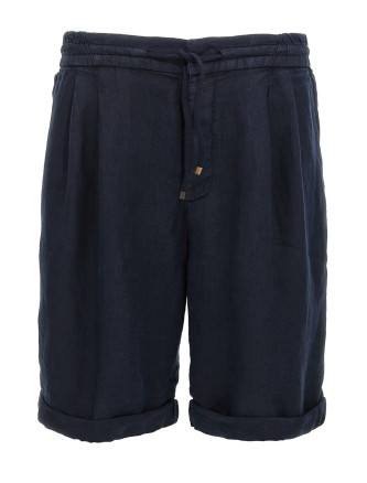 Linen bermuda shorts
