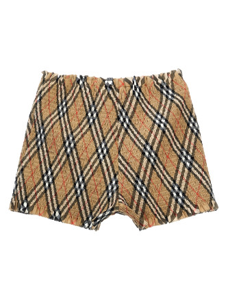 Smock stitch bermuda shorts #