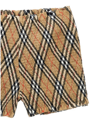 Smock stitch bermuda shorts #