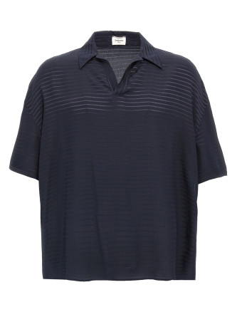 Silk polo shirt
