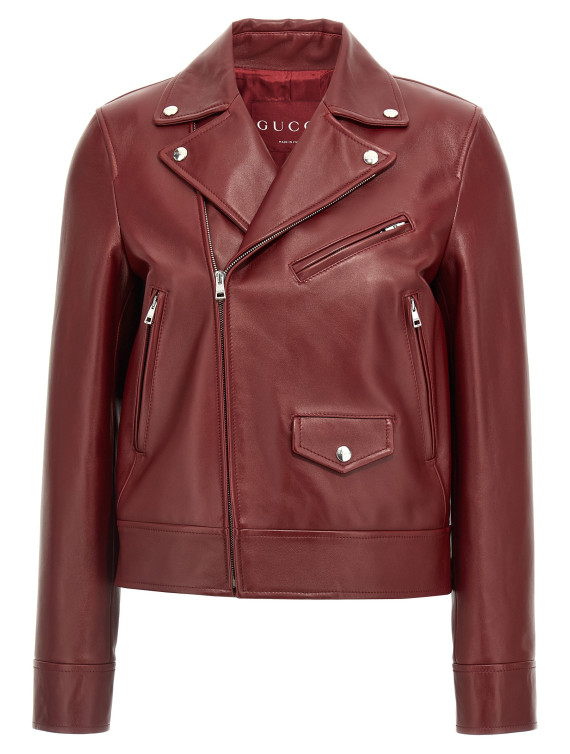 Leather biker jacket #1