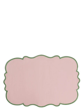 Set of 2 placemats with scalloped edge