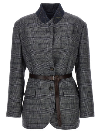 Monile houndstooth blazer